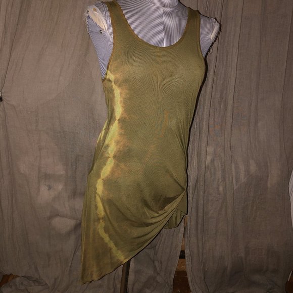 Galadriel Mattei Dresses & Skirts - Galadriel Mattei NEW olive green hand dyed dressML